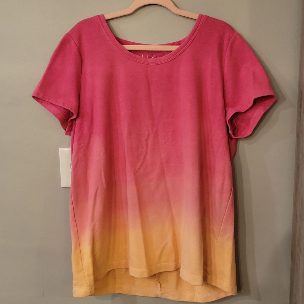 Livi Sunrise Ombre Short Sleeve Sweatshirt